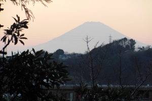 青木神社から望む富士山